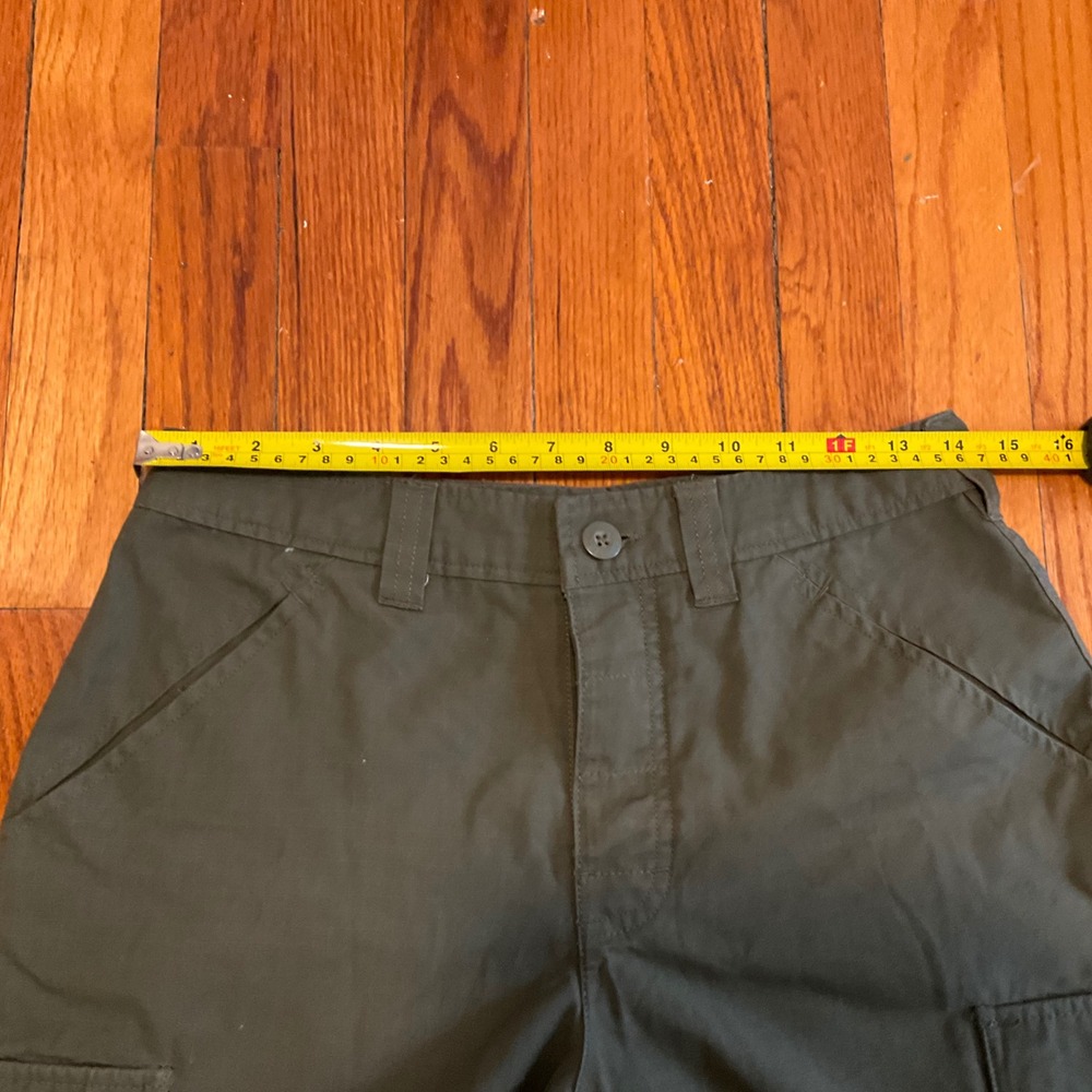 Vtg Route 66 Womens Size 6 Cargo Shorts Olive Green Button Fly Cargo Y2K - Picture 6 of 7